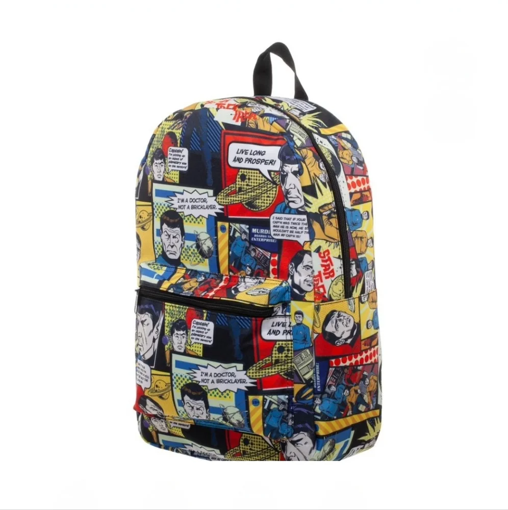 Star Trek Comic Print Backpack - Picture 1 of 4